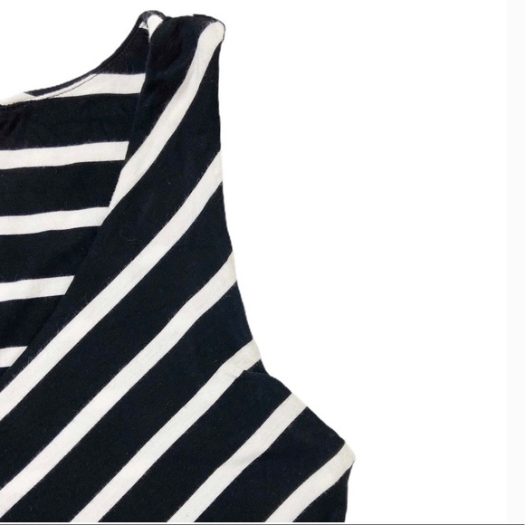 Athleta Black and White Striped Long Maxi Dress Sleeveless Size Small - Picture 7 of 9